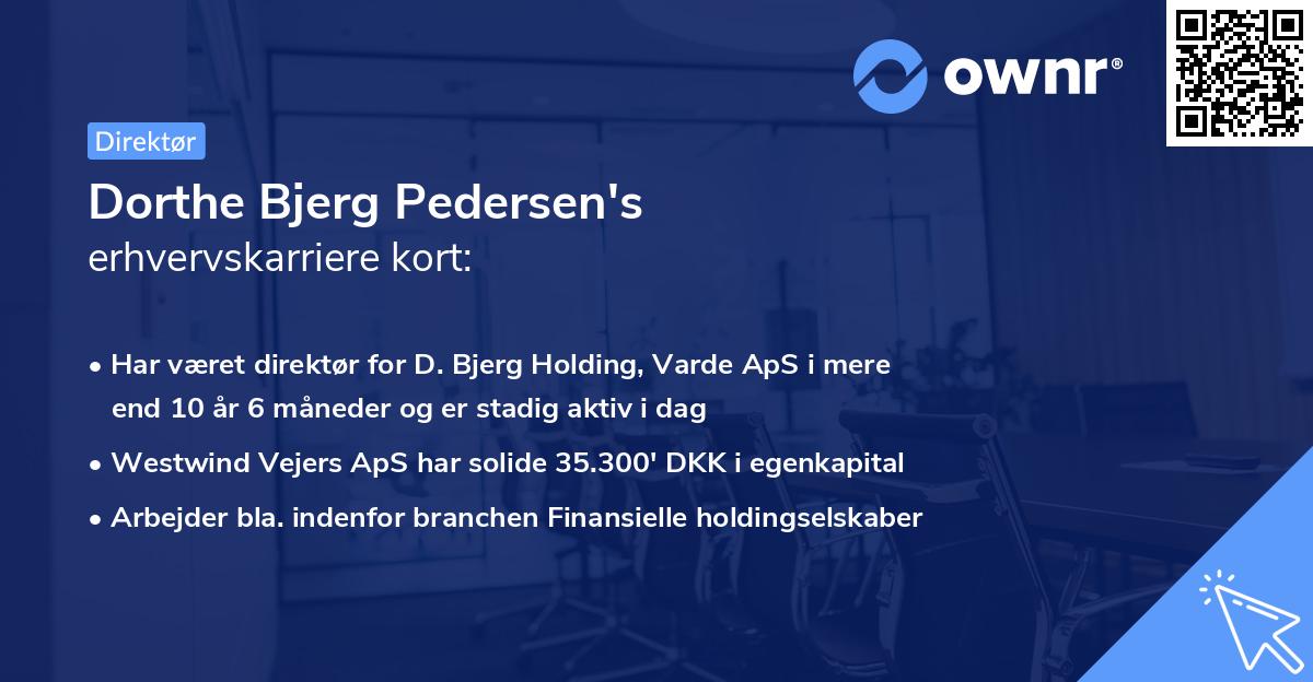 Dorthe Bjerg Pedersen's erhvervskarriere kort