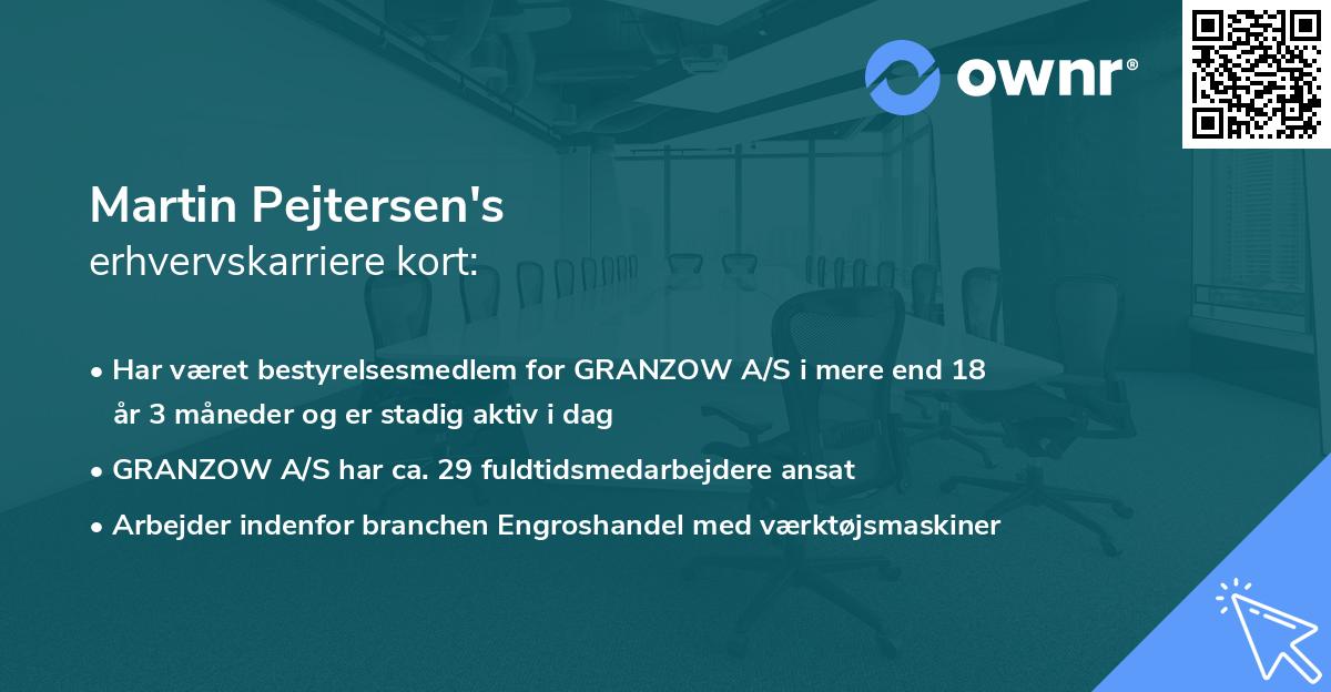 Martin Pejtersen's erhvervskarriere kort