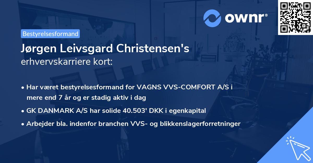 Jørgen Leivsgard Christensen's erhvervskarriere kort