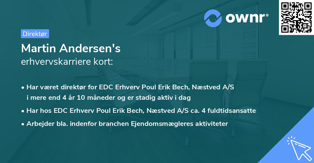 Martin Andersen's erhvervskarriere kort
