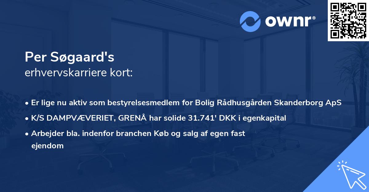 Per Søgaard's erhvervskarriere kort