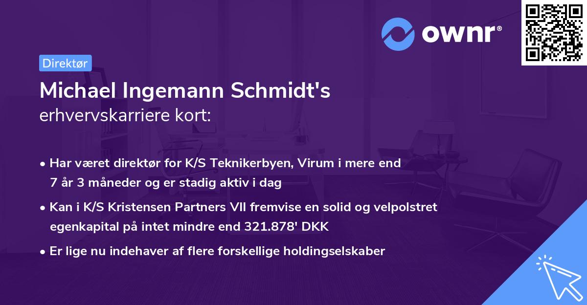 Michael Ingemann Schmidt's erhvervskarriere kort