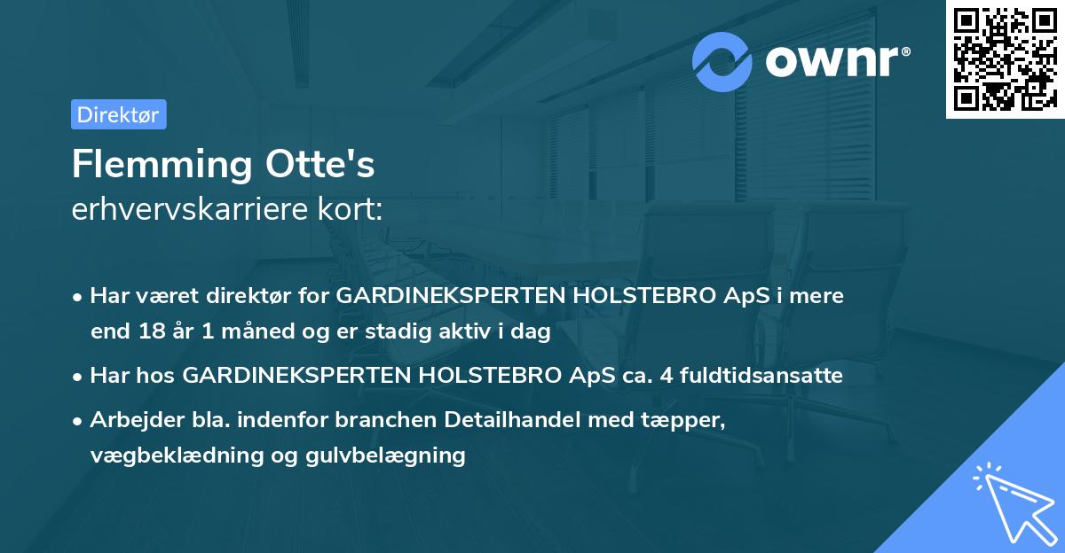 Flemming Otte's erhvervskarriere kort