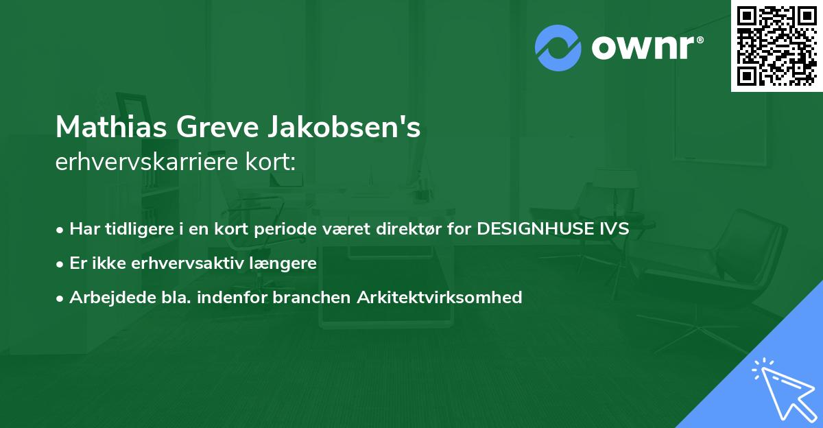 Mathias Greve Jakobsen's erhvervskarriere kort