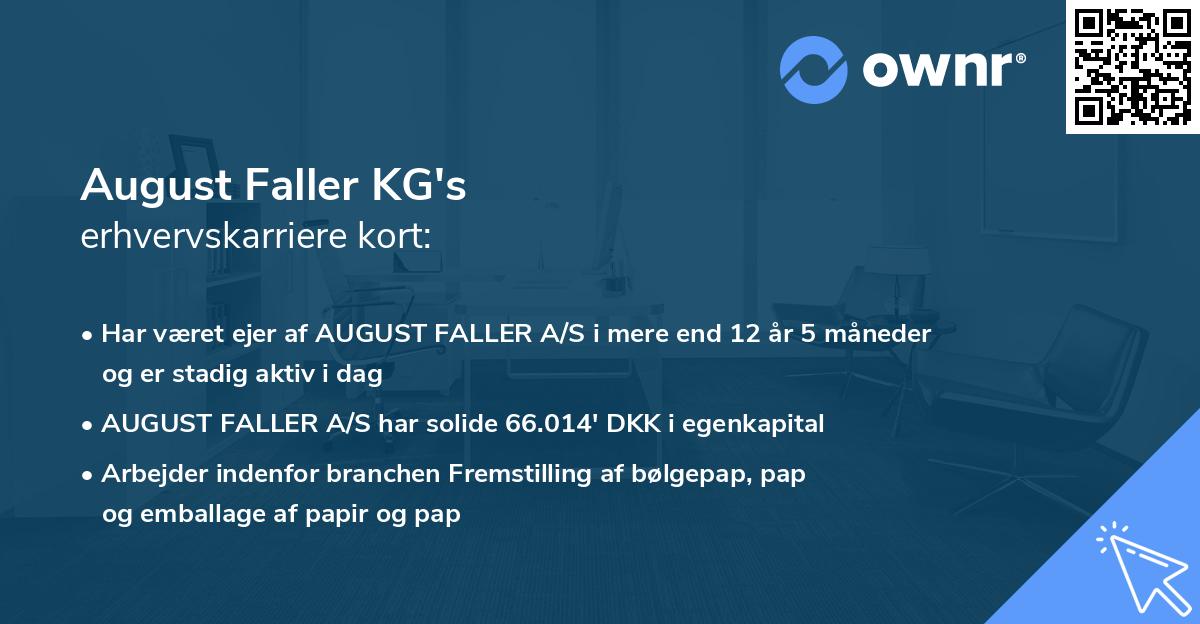 August Faller KG's erhvervskarriere kort