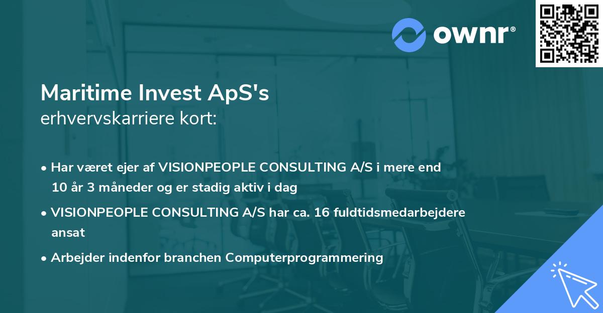 Maritime Invest ApS's erhvervskarriere kort
