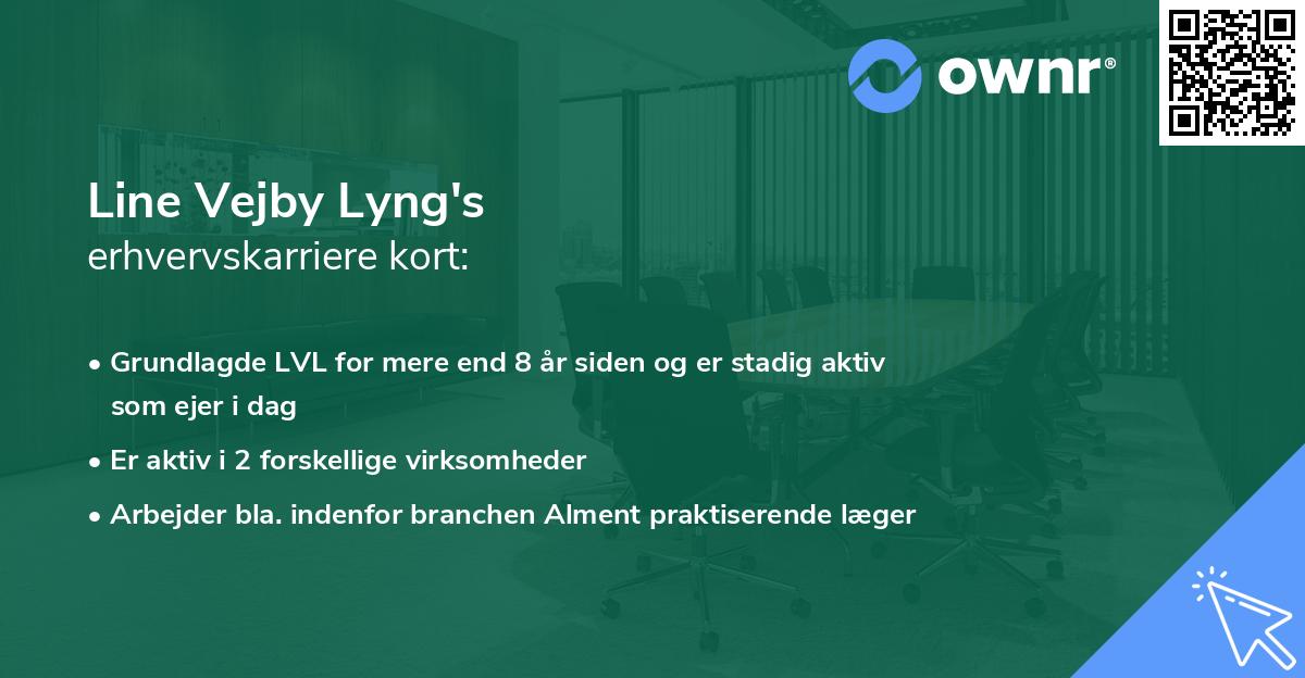 Line Vejby Lyng's erhvervskarriere kort