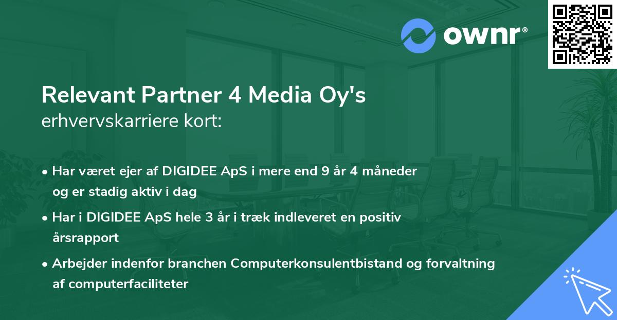 Relevant Partner 4 Media Oy's erhvervskarriere kort