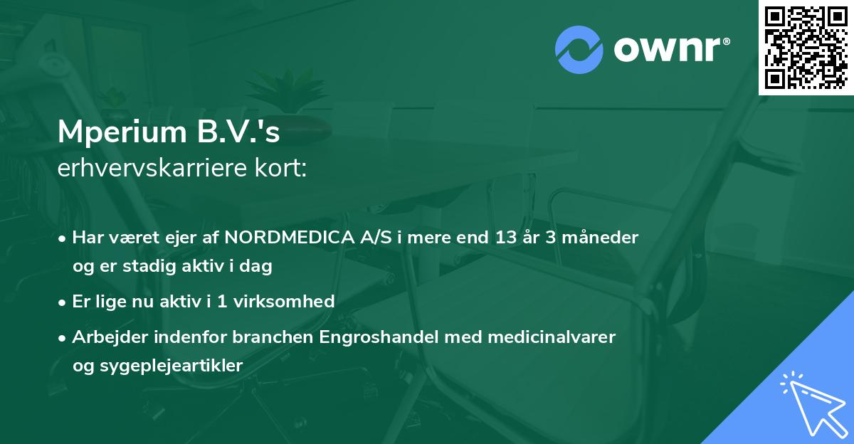 Mperium B.V.'s erhvervskarriere kort