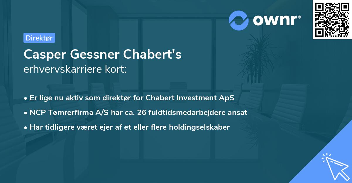 Casper Gessner Chabert's erhvervskarriere kort