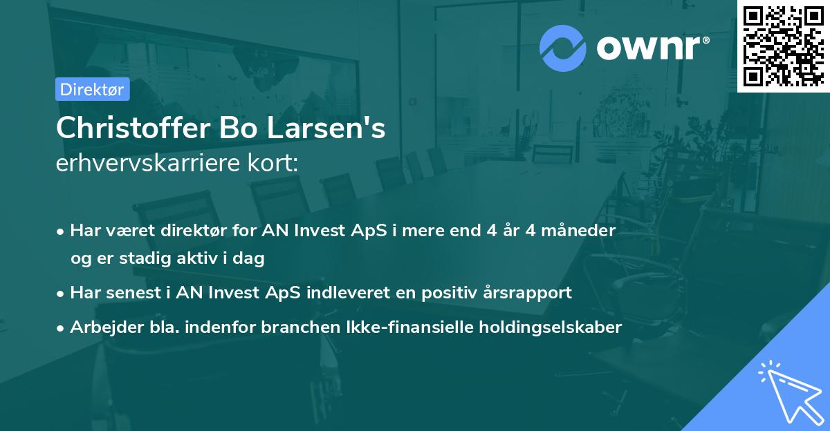 Christoffer Bo Larsen's erhvervskarriere kort