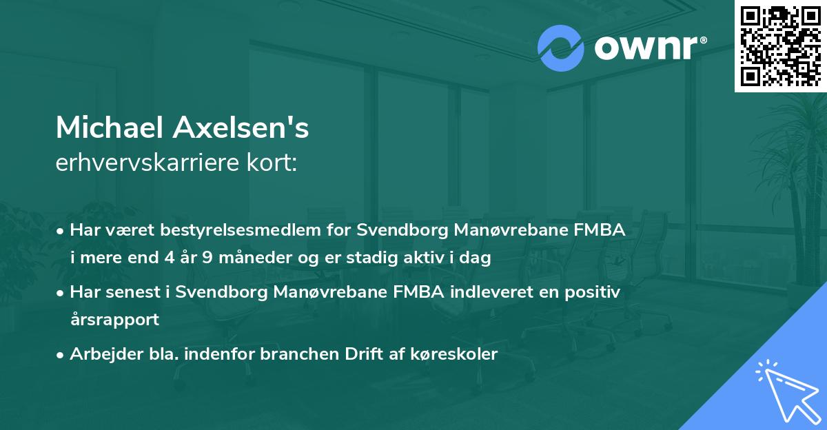 Michael Axelsen's erhvervskarriere kort