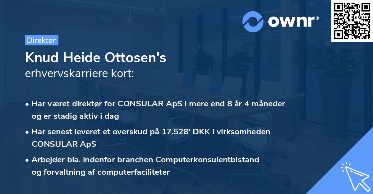 Knud Heide Ottosen's erhvervskarriere kort