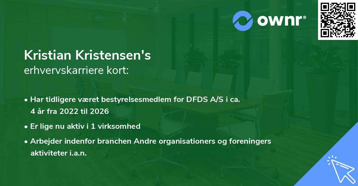 Kristian Kristensen's erhvervskarriere kort