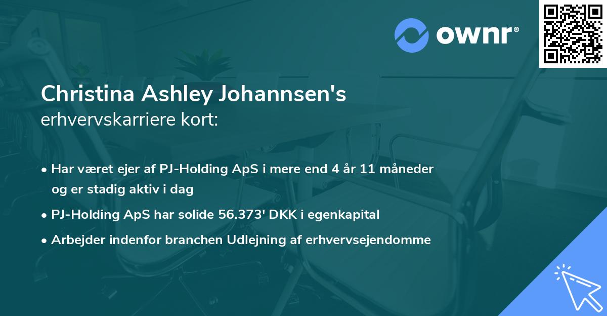 Christina Ashley Johannsen's erhvervskarriere kort