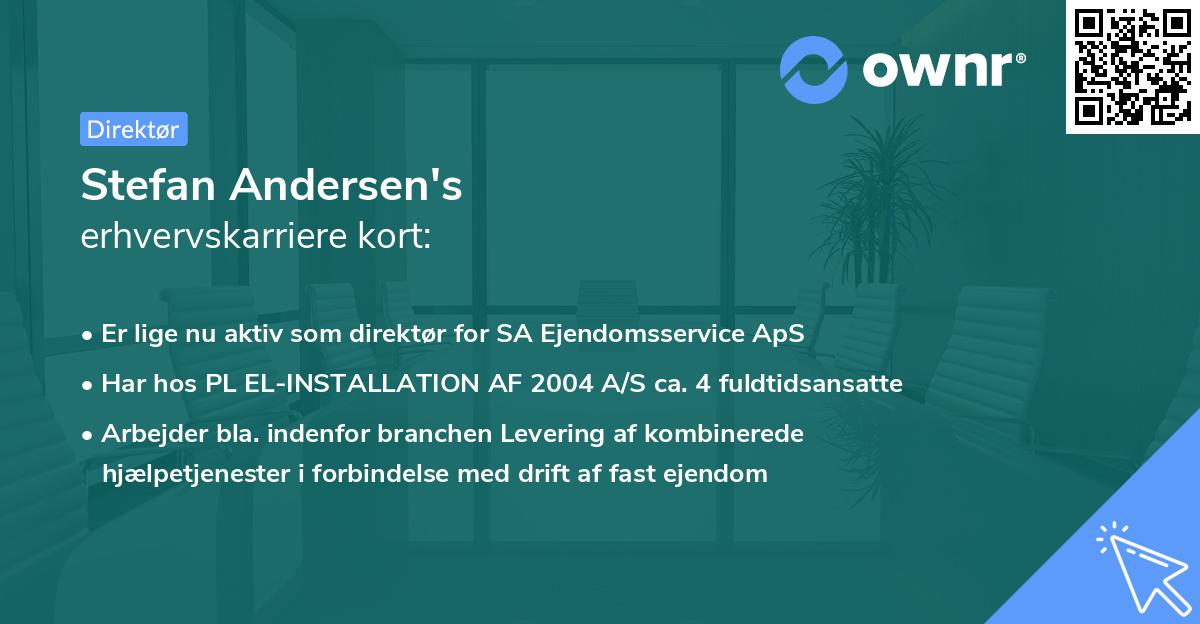 Stefan Andersen's erhvervskarriere kort