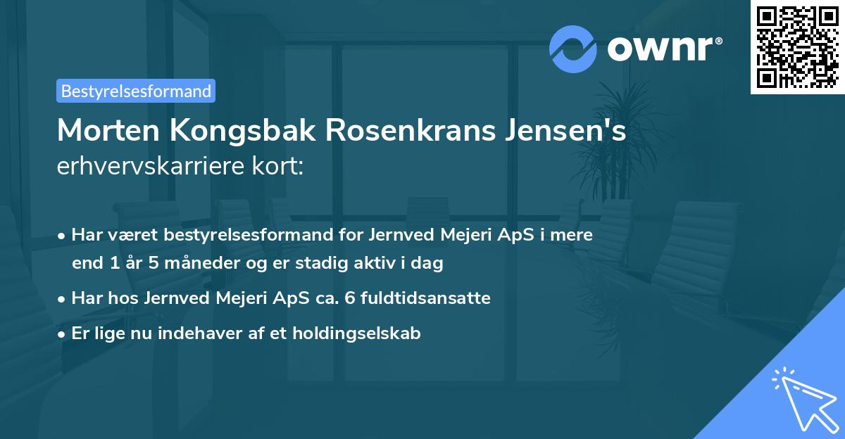 Morten Kongsbak Rosenkrans Jensen's erhvervskarriere kort