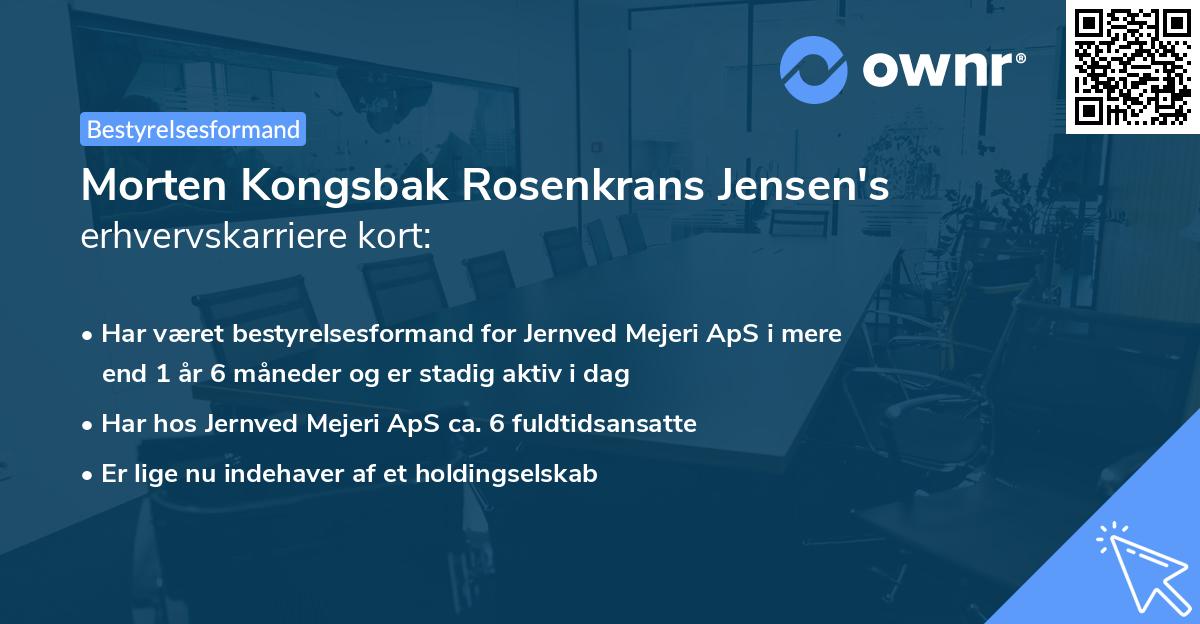 Morten Kongsbak Rosenkrans Jensen's erhvervskarriere kort