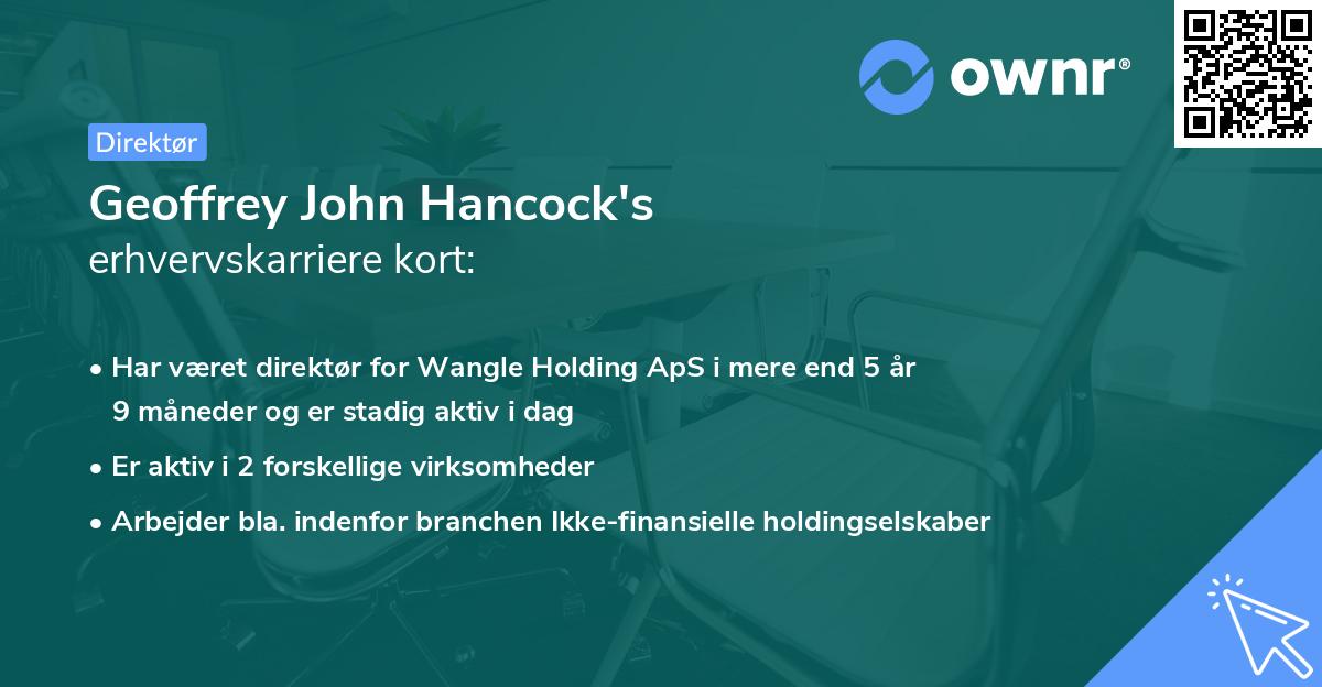 Geoffrey John Hancock's erhvervskarriere kort