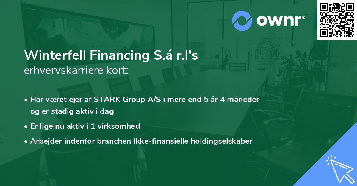 Winterfell Financing S.á r.l's erhvervskarriere kort