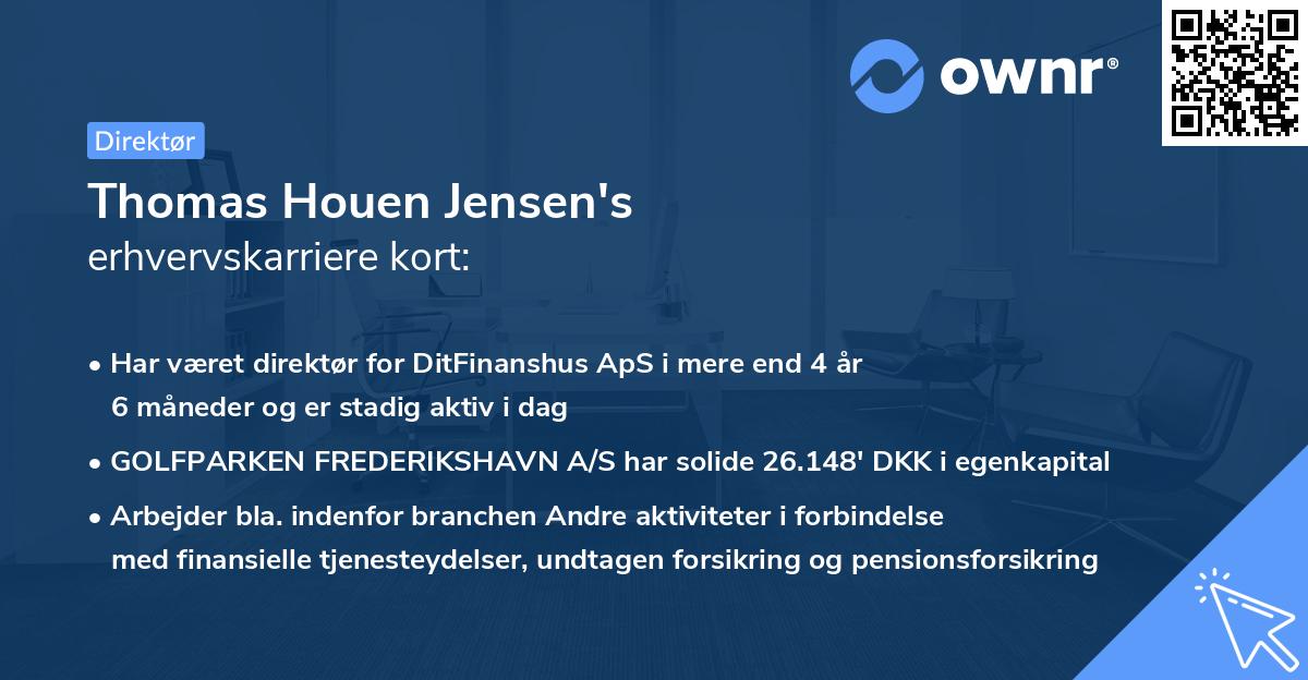 Thomas Houen Jensen's erhvervskarriere kort