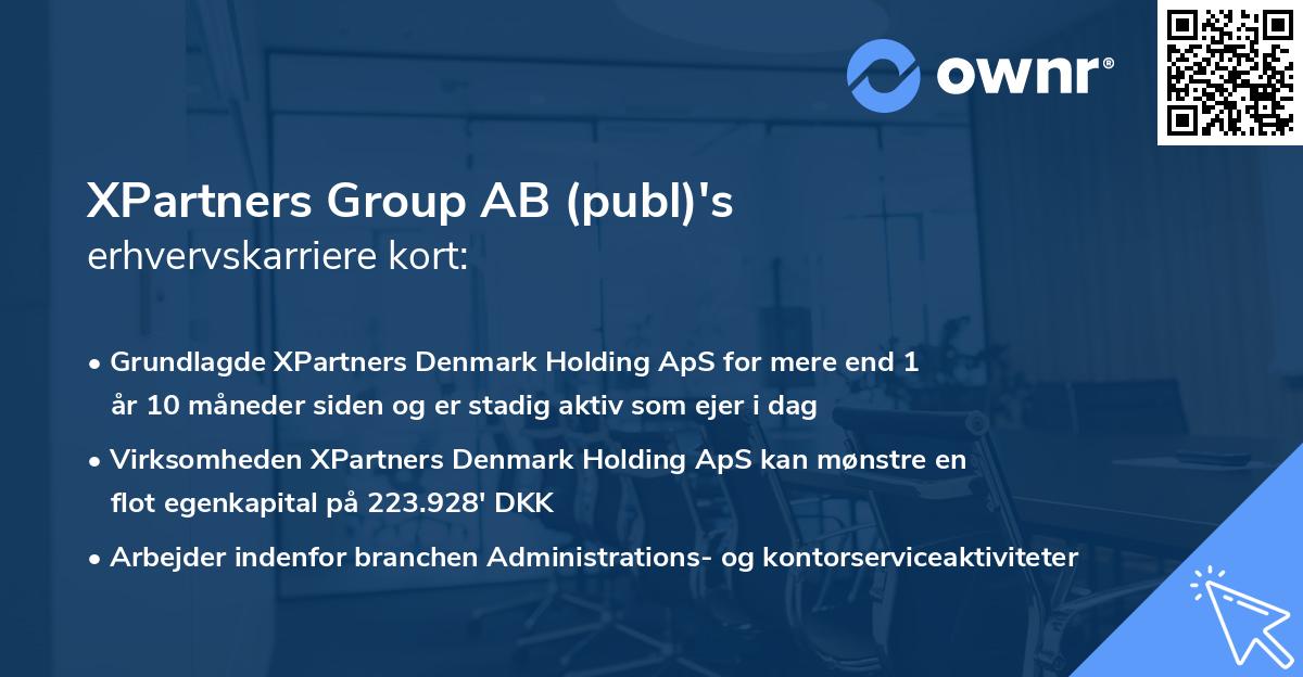 XPartners Group AB (publ)'s erhvervskarriere kort