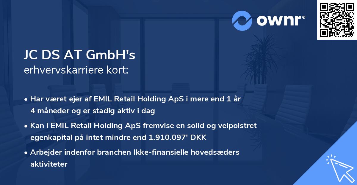 JC DS AT GmbH's erhvervskarriere kort