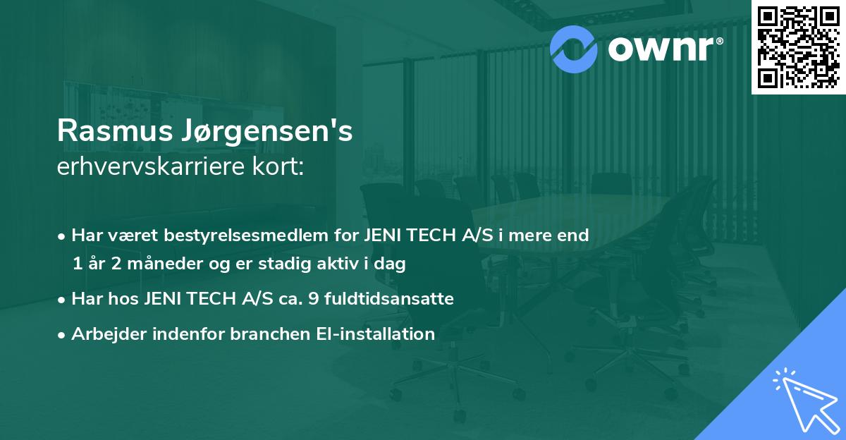 Rasmus Jørgensen's erhvervskarriere kort