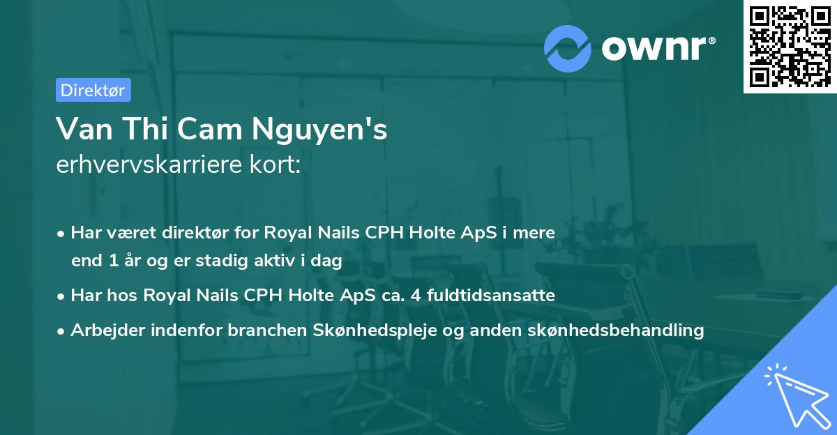 Van Thi Cam Nguyen's erhvervskarriere kort