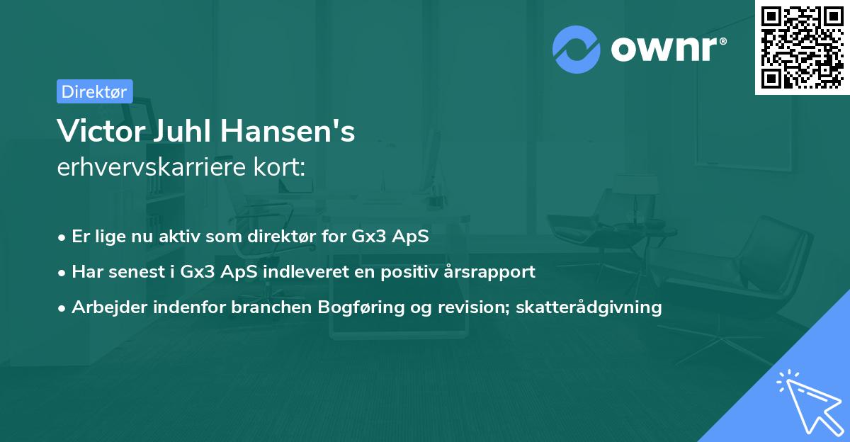 Victor Juhl Hansen's erhvervskarriere kort