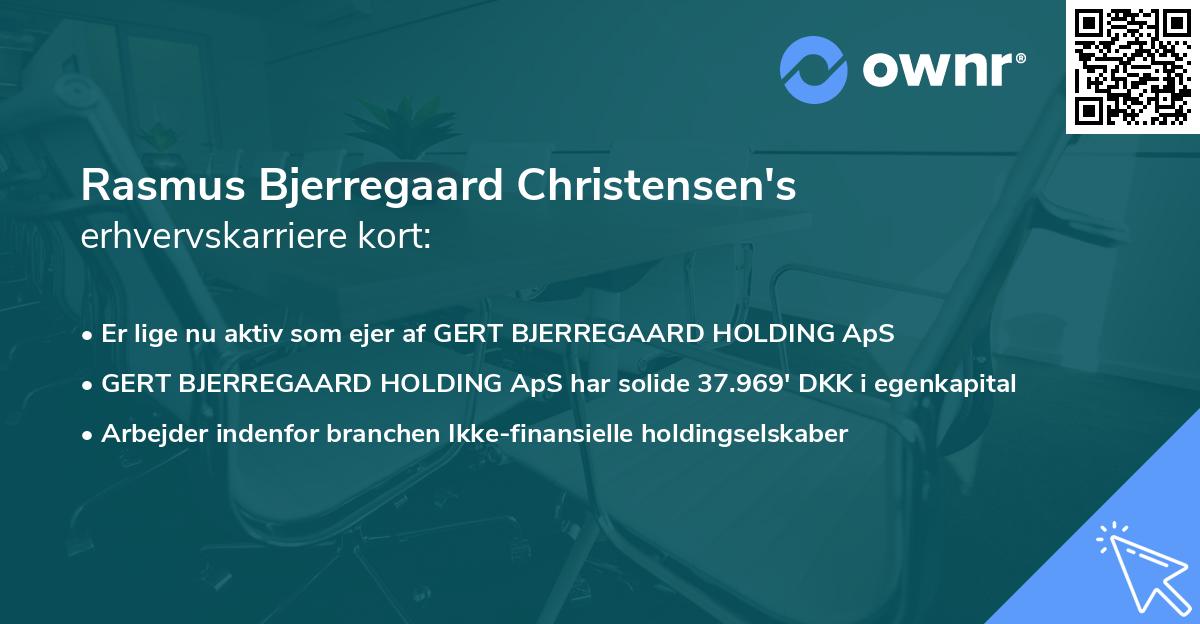 Rasmus Bjerregaard Christensen's erhvervskarriere kort