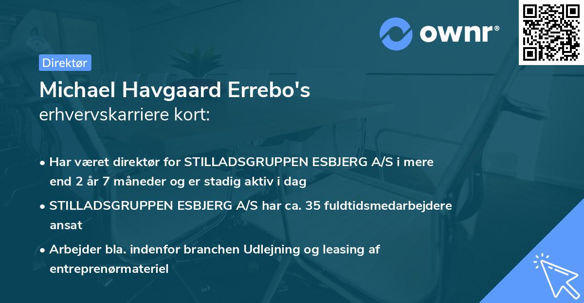 Michael Havgaard Errebo's erhvervskarriere kort