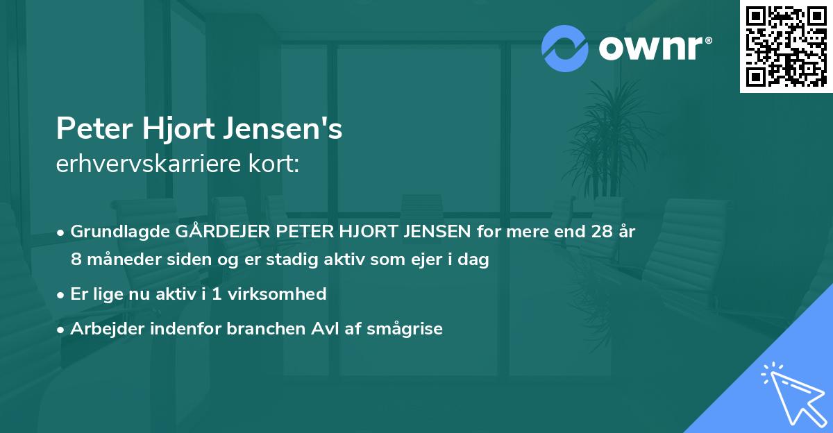 Peter Hjort Jensen's erhvervskarriere kort