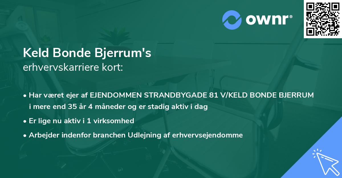 Keld Bonde Bjerrum's erhvervskarriere kort