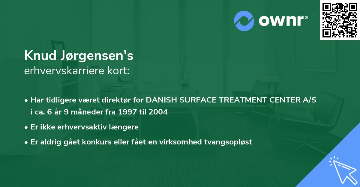 Knud Jørgensen's erhvervskarriere kort