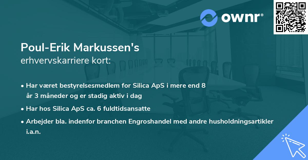 Poul-Erik Markussen's erhvervskarriere kort