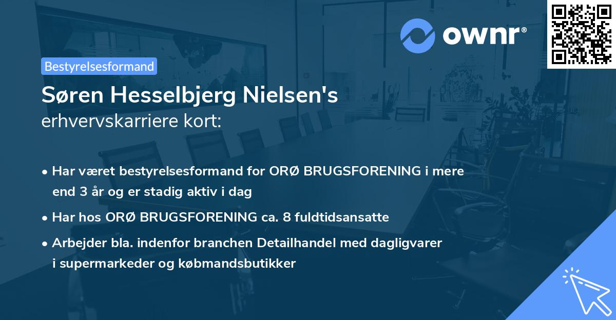 Søren Hesselbjerg Nielsen's erhvervskarriere kort