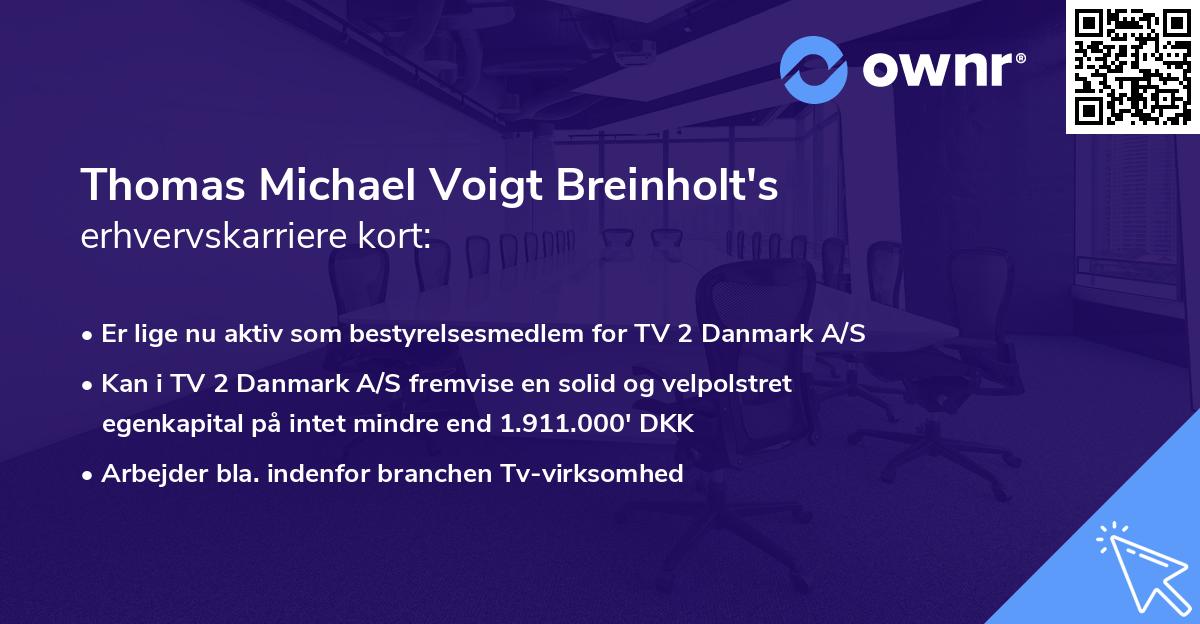 Thomas Michael Voigt Breinholt's erhvervskarriere kort