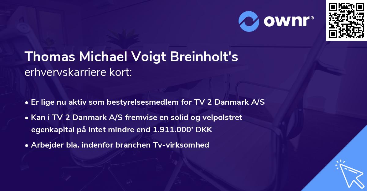 Thomas Michael Voigt Breinholt's erhvervskarriere kort