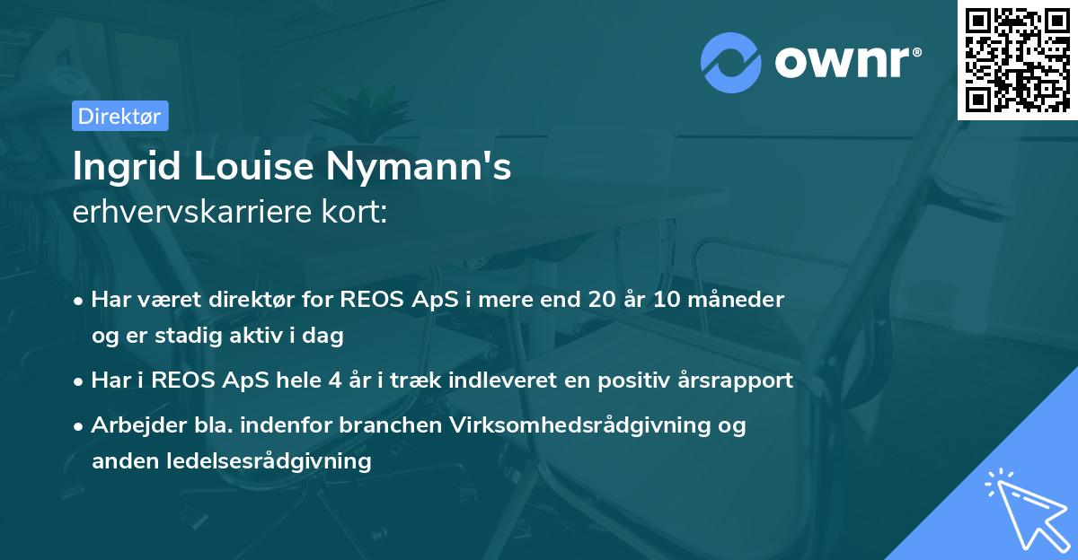 Ingrid Louise Nymann's erhvervskarriere kort