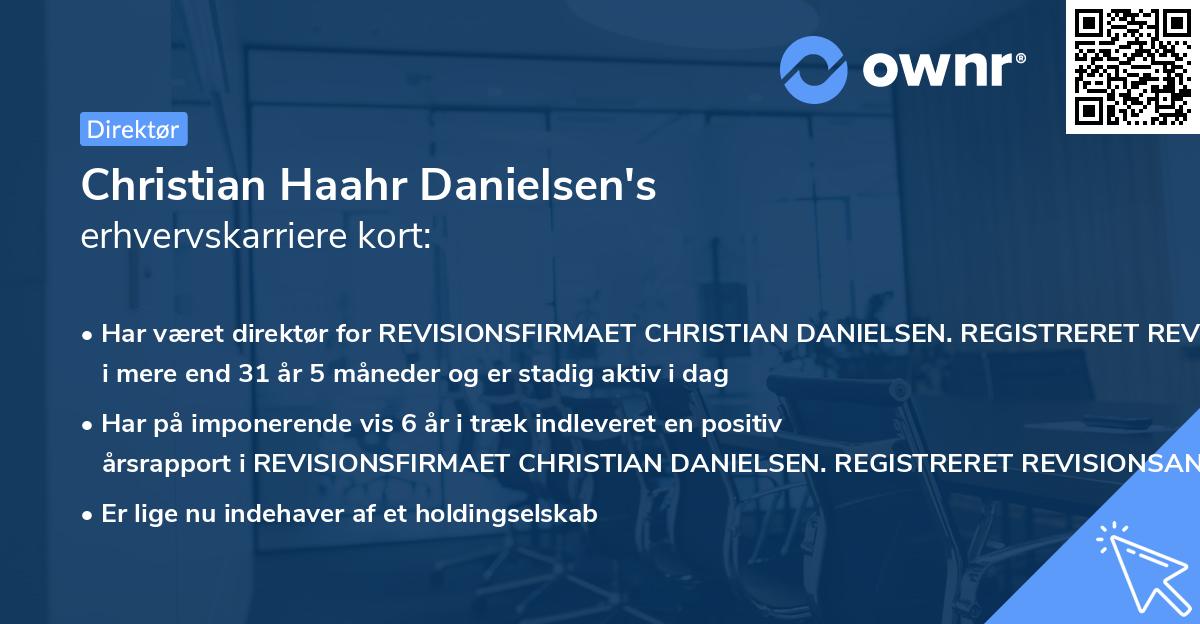 Christian Haahr Danielsen's erhvervskarriere kort