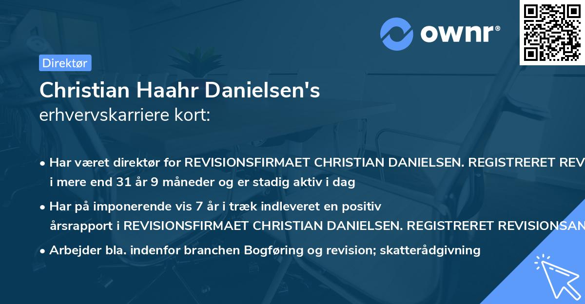 Christian Haahr Danielsen's erhvervskarriere kort