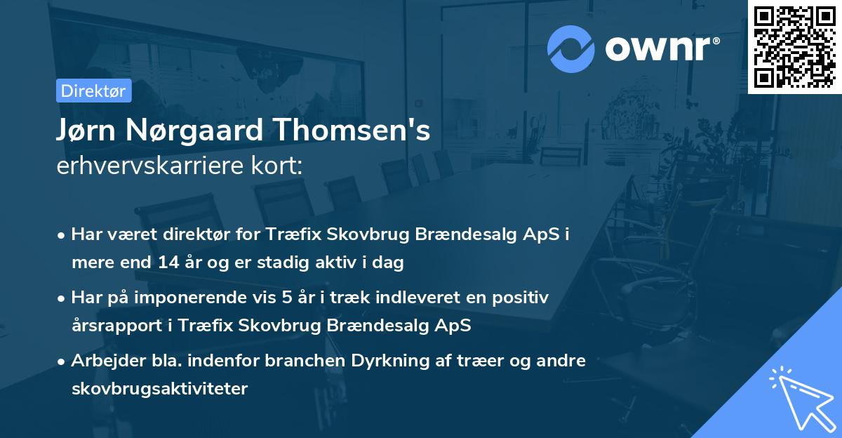 Jørn Nørgaard Thomsen's erhvervskarriere kort
