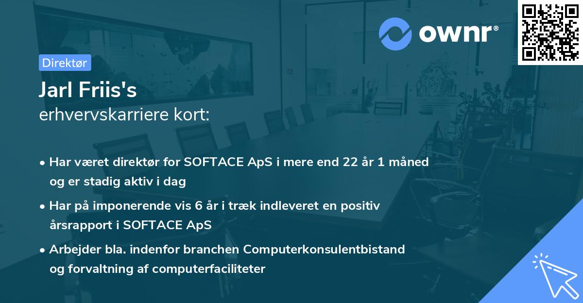 Jarl Friis's erhvervskarriere kort