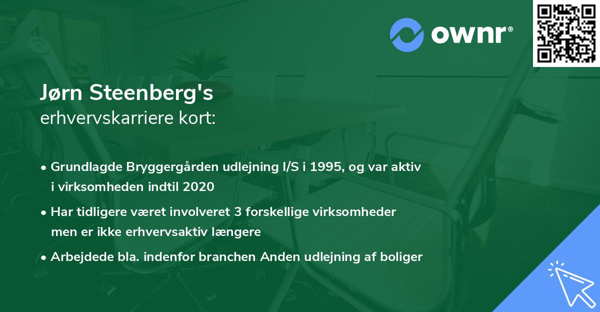 Jørn Steenberg's erhvervskarriere kort