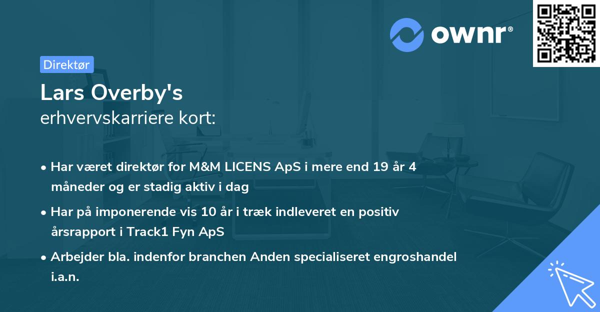 Lars Overby's erhvervskarriere kort