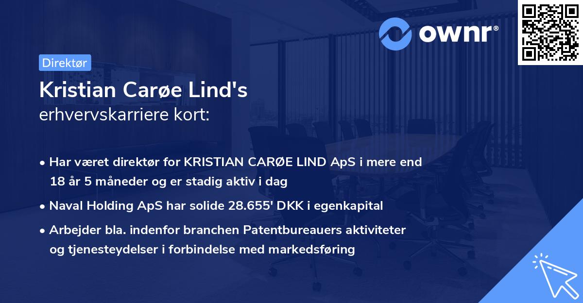 Kristian Carøe Lind's erhvervskarriere kort