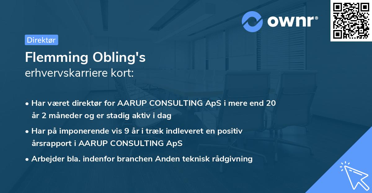 Flemming Obling's erhvervskarriere kort