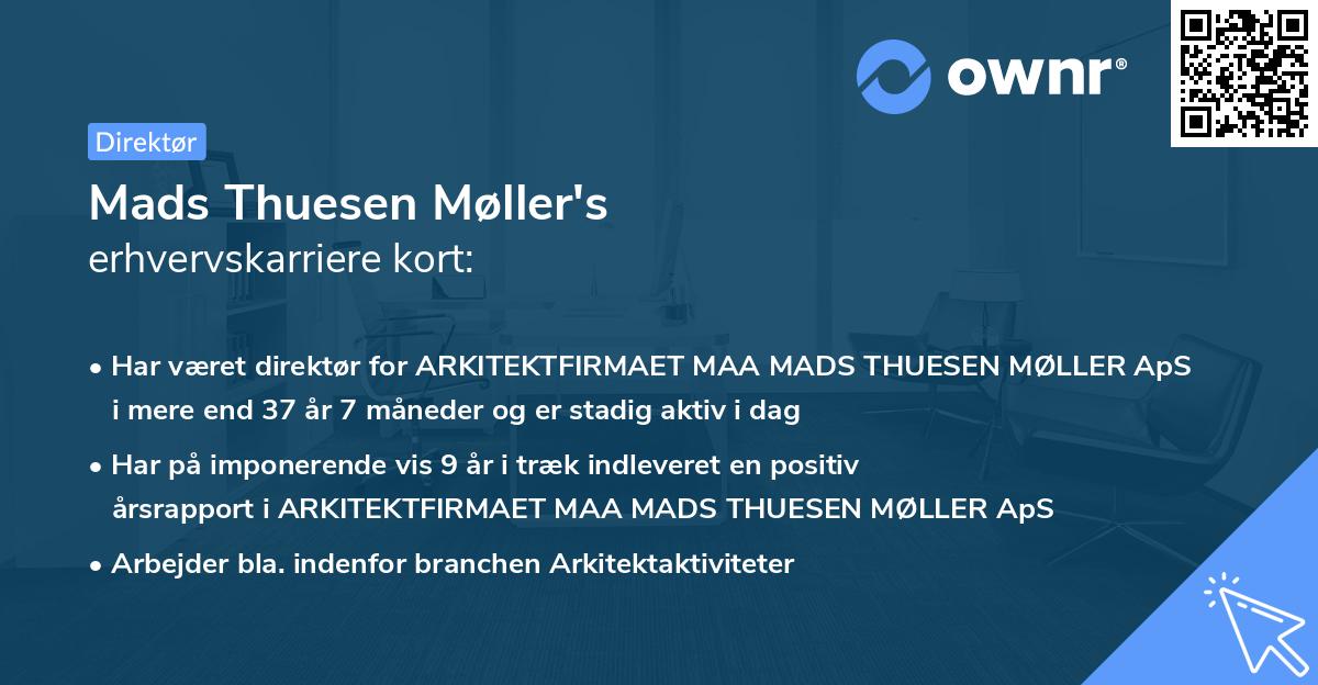 Mads Thuesen Møller's erhvervskarriere kort