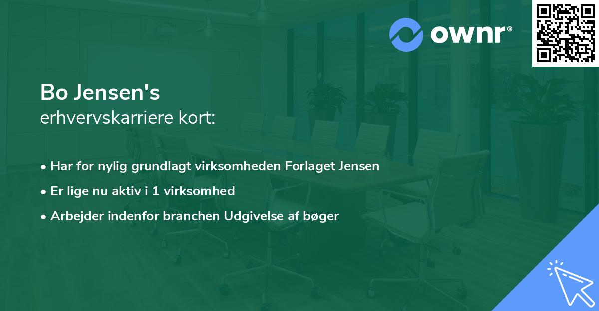 Bo Jensen's erhvervskarriere kort